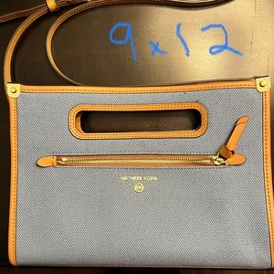 Michael Kors Jane Canvas clutch denim